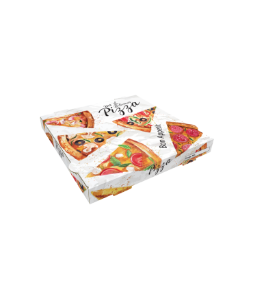 CAJA PIZZA 26X26X3,5 PAQUETE 100 UND.