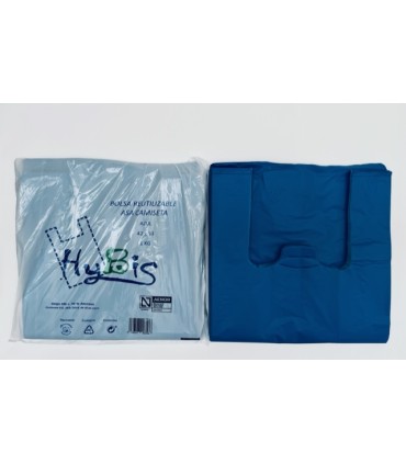 BOLSA ASA AZUL 42X53 AENOR HYBIS PAQUETE 1 KG.