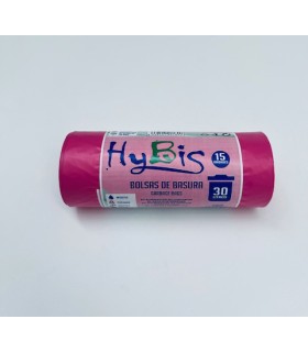 BOLSA BASURA AUTOCIERRE FUCSIA 55X60 HYBIS GOLD R/15