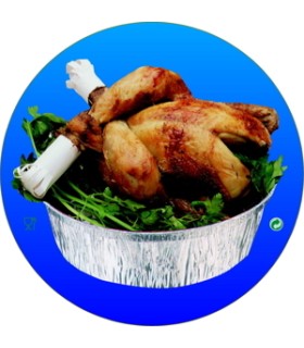 TAPA ENVASE ALUMINIO POLLO C/500