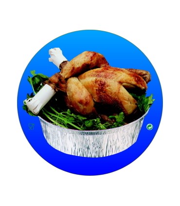 TAPA ENVASE ALUMINIO POLLO C/500