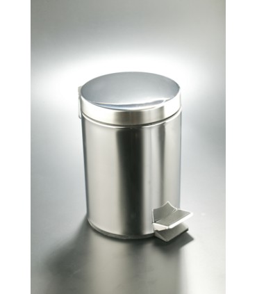 PAPELERA PEDAL INOX SATIN 5 LITROS