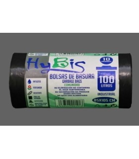 B.BASURA 85X105 NEGRA HYBIS INDUSTRIAL R/10