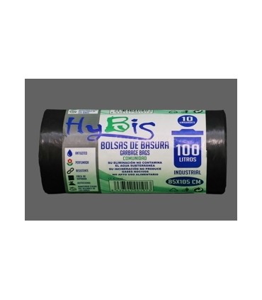 B.BASURA 85X105 NEGRA HYBIS INDUSTRIAL R/10