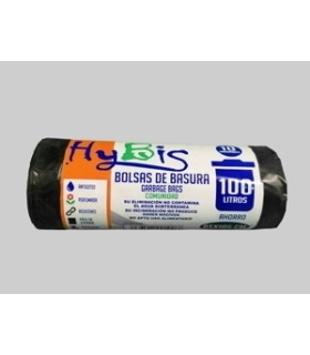 B.BASURA 85X105 NEGRA HYBIS AHORRO R/10