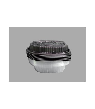 BANDEJA PP POLLO+TAPA R/3712 PAQ/12UND.