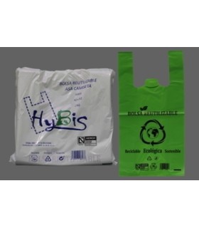 BOLSA ASA VERDE 42X53 AENOR HYBIS PAQ/2 KG.