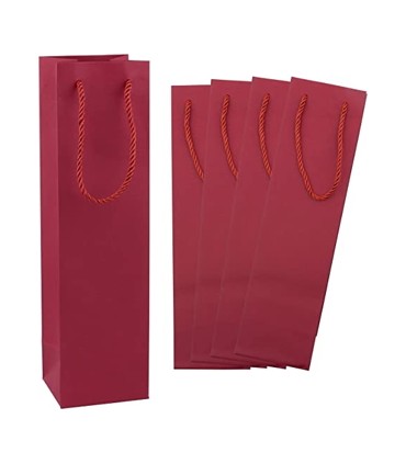 BOLSA PAPEL 1 BOTELLA COLOR/CORDON UND.