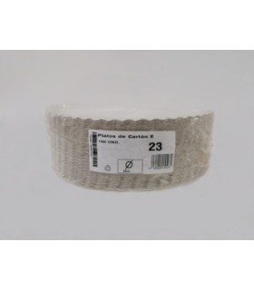 PLATO CARTON ESTRIADO 23CM UND.