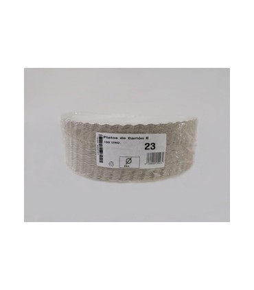 PLATO CARTON ESTRIADO 23CM UND.