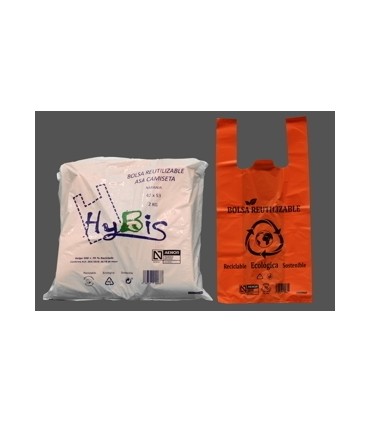 BOLSA ASA NARANJA 42X53 AENOR HYBIS PAQ/2 KG.