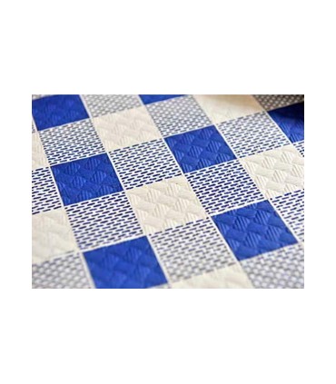 MANTEL PAPEL CUADRO AZUL 1X1 C/400