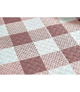 MANTEL PAPEL CUADRO MARRON 1X1 C/400
