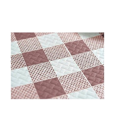 MANTEL PAPEL CUADRO MARRON 1X1 C/400