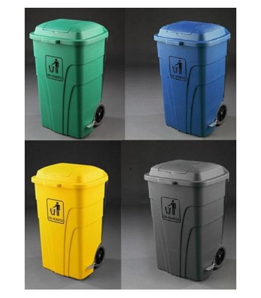 CONTENEDOR RUED+PEDAL 120L R/L2120CP*