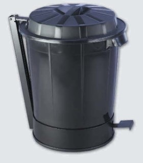 CUBO BASURA PEDAL NEGRO GOLIAT 50 L