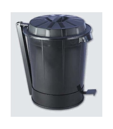 CUBO BASURA PEDAL NEGRO GOLIAT 50 L