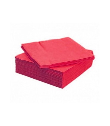 SERVILLETA 40X40 ROJA 2 CP 50SV CAJA 24 PAQUETES