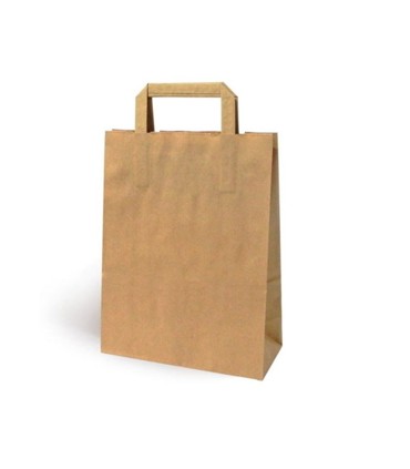 BOLSA ASA PLANA KRAFT TAKE AWAY 28+20X28 C/250